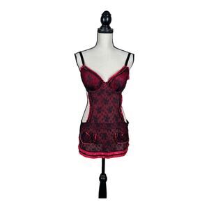 Victoria’s Secret Y2K French Maid Apron Lace Lingerie Womens Size 36D